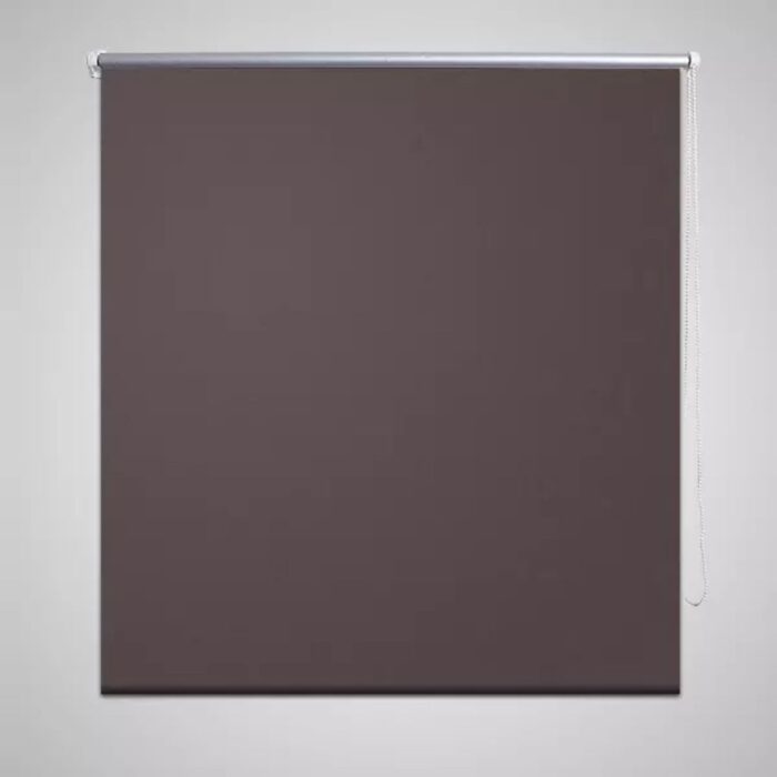 Store enrouleur occultant 120 x 230 cm marron – Image 1