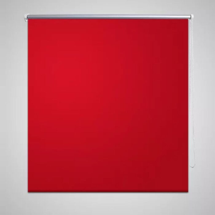 Store enrouleur occultant 120 x 230 cm rouge – Image 1