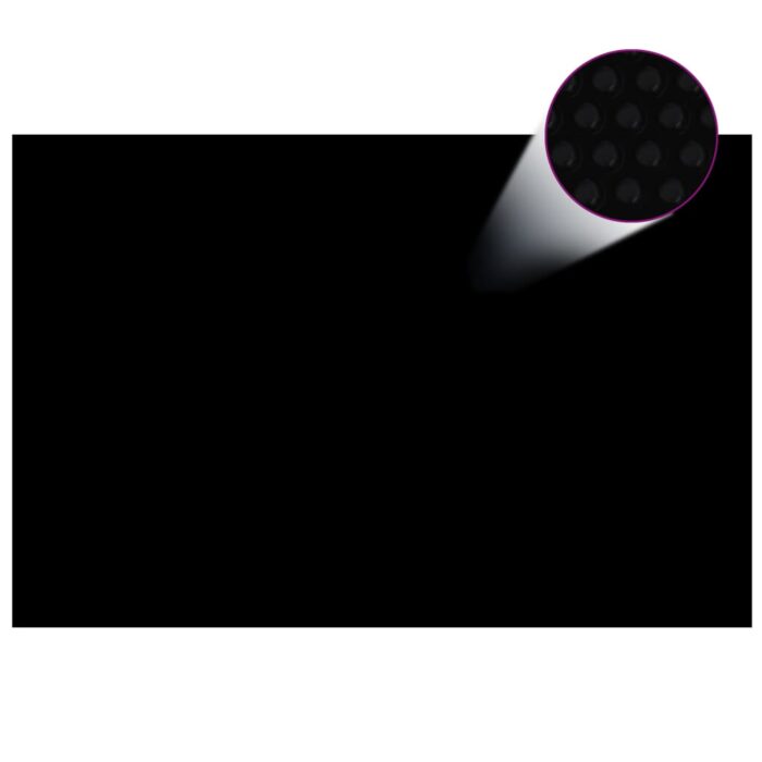 Film solaire de piscine PE rectangulaire flottant 6x4 m Noir – Image 1
