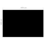 Film solaire de piscine PE rectangulaire flottant 6x4 m Noir – Image 3
