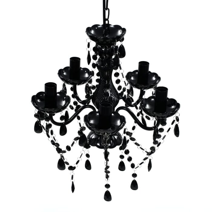 VXL8718475842200_a_en_hd_1.jpg Lustre avec 5 ampoules Crystal noir – Image 1