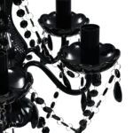 Lustre avec 5 ampoules Crystal noir – Image 3