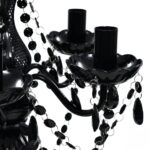 Lustre avec 5 ampoules Crystal noir – Image 4