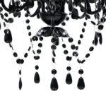Lustre avec 5 ampoules Crystal noir – Image 5