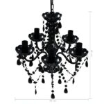Lustre avec 5 ampoules Crystal noir – Image 7