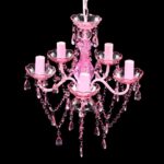 Lustre avec 5 ampoules Crystal rose – Image 3