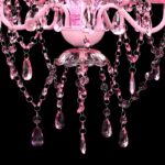 Lustre avec 5 ampoules Crystal rose – Image 4