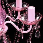 Lustre avec 5 ampoules Crystal rose – Image 5