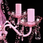 Lustre avec 5 ampoules Crystal rose – Image 6