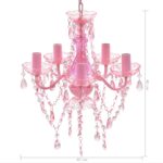 Lustre avec 5 ampoules Crystal rose – Image 8