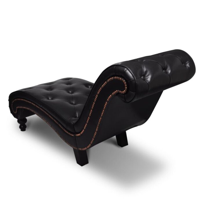 Chaise longue Marron Similicuir – Image 2