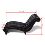 Chaise longue Marron Similicuir – Image 4