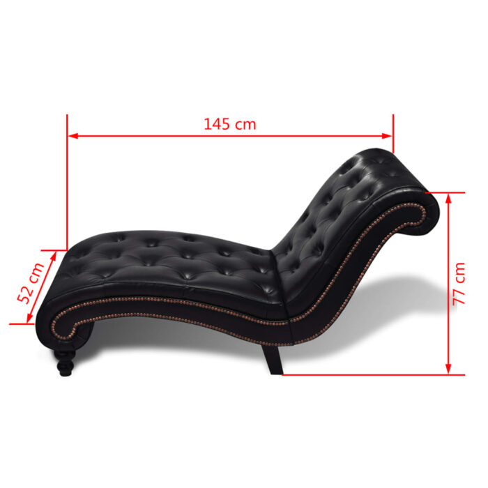 Chaise longue Marron Similicuir – Image 4