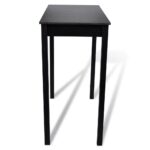 Set de 1 table de bar et 4 tabourets noir – Image 2