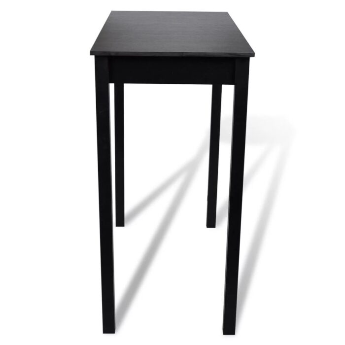 Set de 1 table de bar et 4 tabourets noir – Image 2