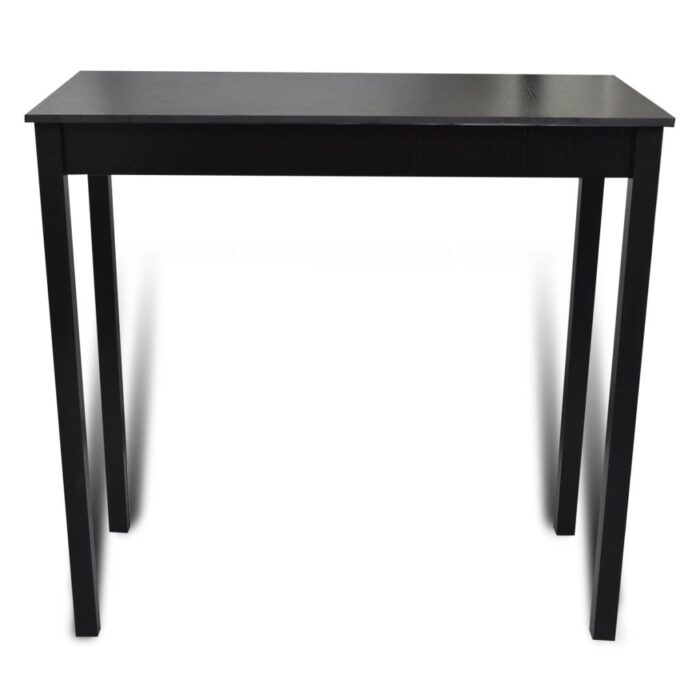 Set de 1 table de bar et 4 tabourets noir – Image 3