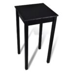Set de 1 table de bar et 2 tabourets noir – Image 2