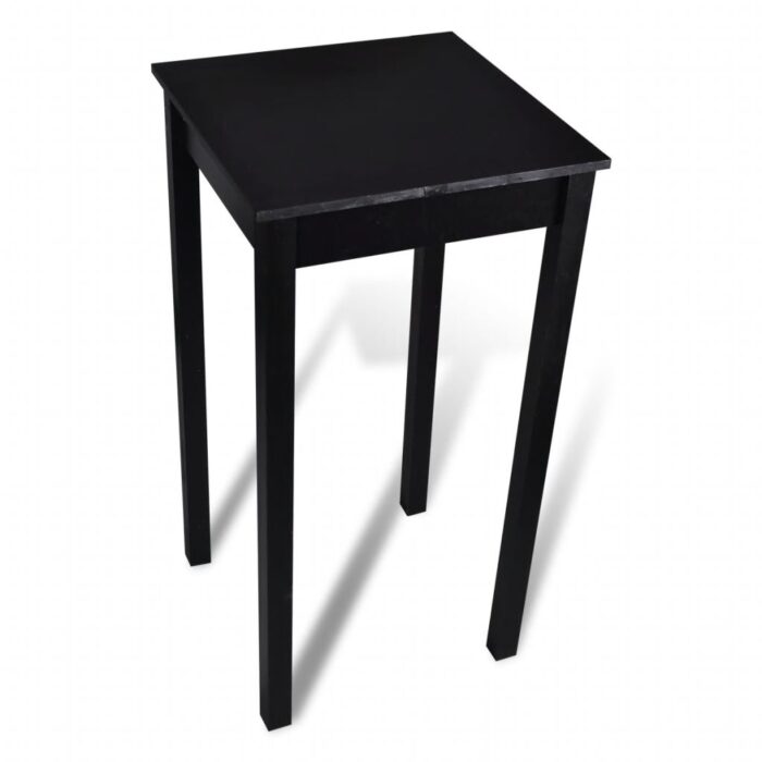Set de 1 table de bar et 2 tabourets noir – Image 2
