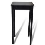 Set de 1 table de bar et 2 tabourets noir – Image 3