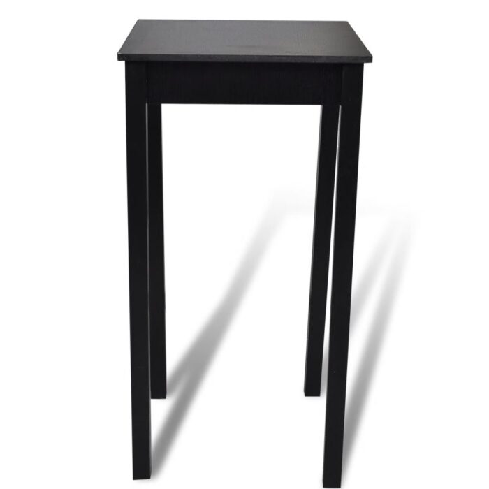 Set de 1 table de bar et 2 tabourets noir – Image 3