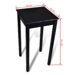 Set de 1 table de bar et 2 tabourets noir – Image 6