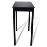 Set de 1 table de bar et 2 tabourets noir – Image 2