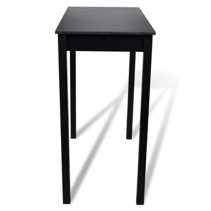 Set de 1 table de bar et 2 tabourets noir – Image 2