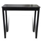 Set de 1 table de bar et 2 tabourets noir – Image 3