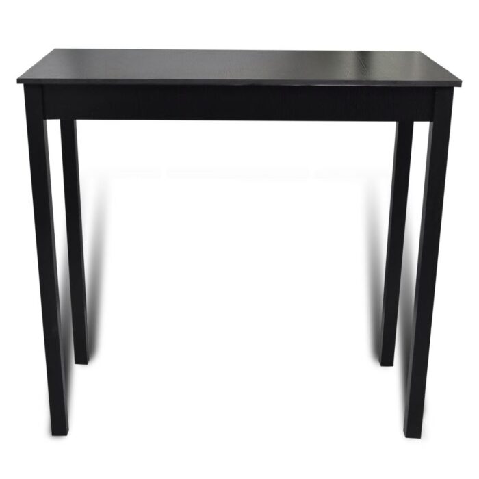 Set de 1 table de bar et 2 tabourets noir – Image 3