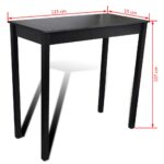 Set de 1 table de bar et 2 tabourets noir – Image 6