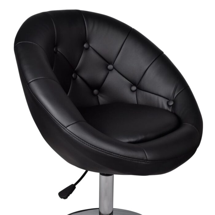 Tabouret de bar Noir Similicuir – Image 2