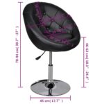 Tabouret de bar Noir Similicuir – Image 4