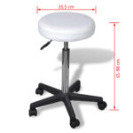 Tabouret de bureau Blanc – Image 3