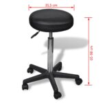 Tabouret de bureau Noir – Image 3