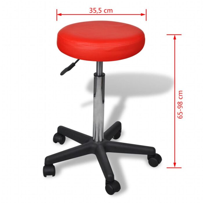 Tabouret de bureau Rouge – Image 3