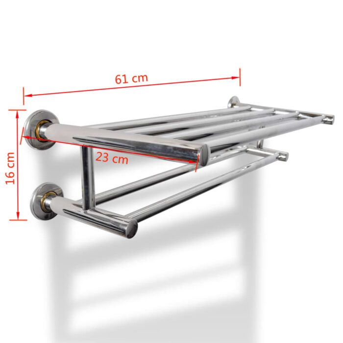 Porte serviettes double - Barre Fixe 6 tubes – Image 5