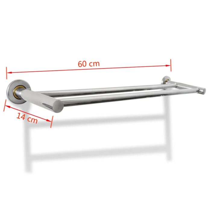Porte serviettes double - Barre Fixe 2 tubes – Image 5