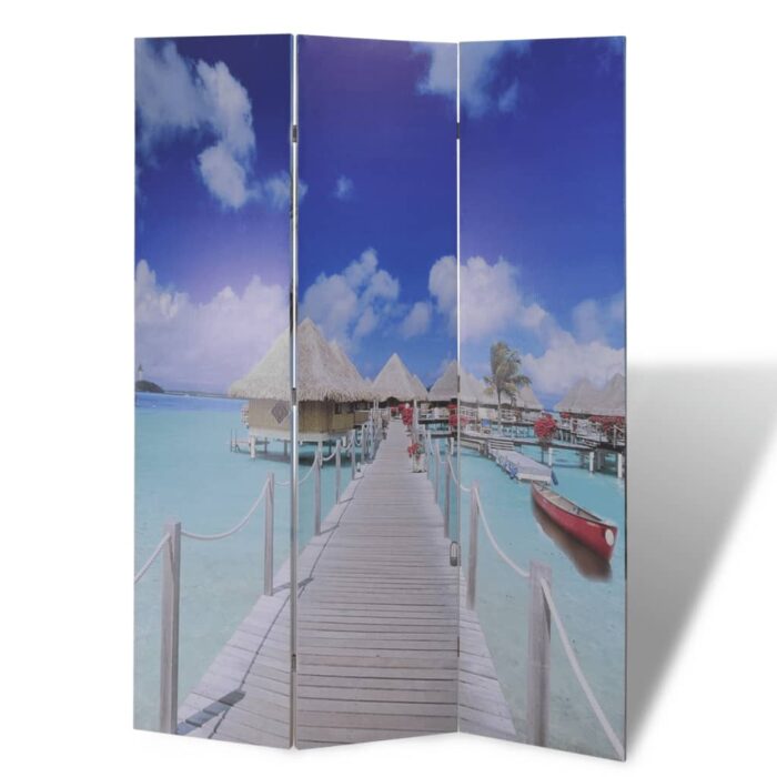 Cloison de séparation pliable 120 x 170 cm Plage – Image 2