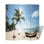 Cloison de séparation pliable 160 x 170 cm Plage – Image 3