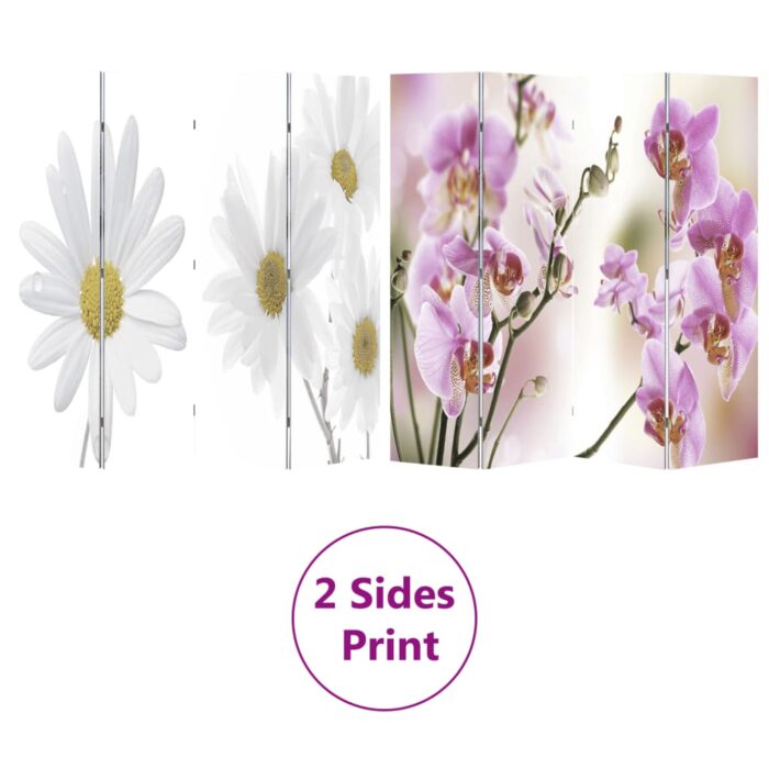 Cloison de séparation pliable 160 x 170 cm Fleur – Image 5
