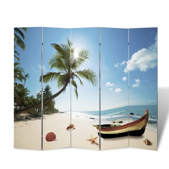 Cloison de séparation pliable 200 x 170 cm Plage – Image 3