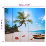 Cloison de séparation pliable 200 x 170 cm Plage – Image 6