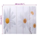 Cloison de séparation pliable 200 x 170 cm Fleur – Image 6