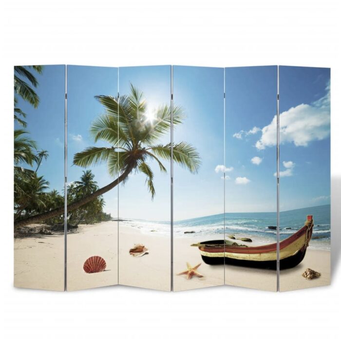 Cloison de séparation pliable 217x170 cm Plage – Image 3