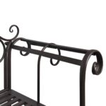 Banc de jardin 132 cm Acier Antique Marron – Image 2