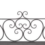 Banc de jardin 132 cm Acier Antique Marron – Image 3