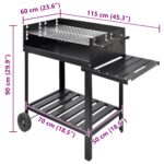 Support de barbecue au charbon de bois 2 roues – Image 4