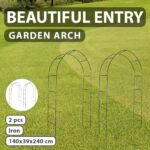 Arche de jardin 2 pcs pour plantes grimpantes – Image 4