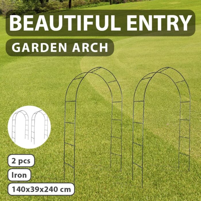 Arche de jardin 2 pcs pour plantes grimpantes – Image 4