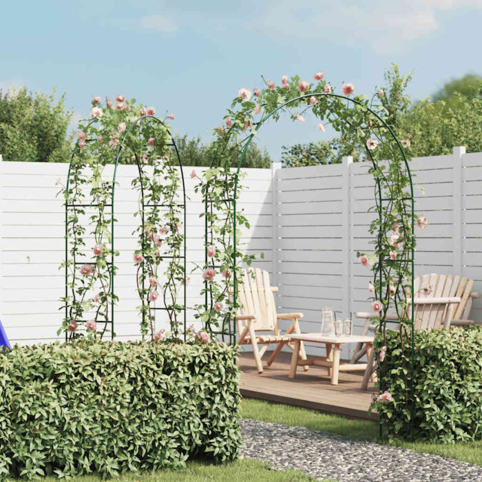 VXL8718475850359_m_en_hd_1.jpg Arche de jardin 2 pcs pour plantes grimpantes – Image 1